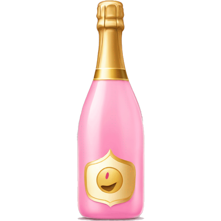 Pink Prosecco bottle emoji