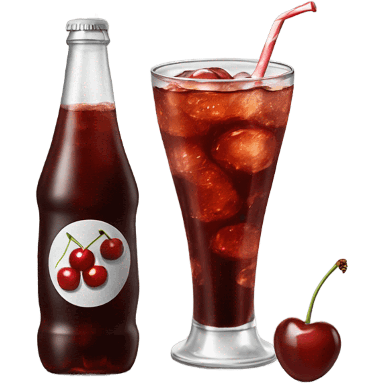 Cherry cola drink realistic  emoji