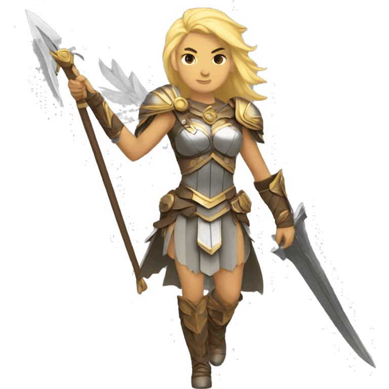 Blond Valkyrie full body emoji