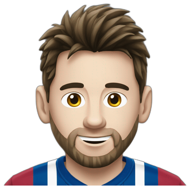 Messi with a appel emoji