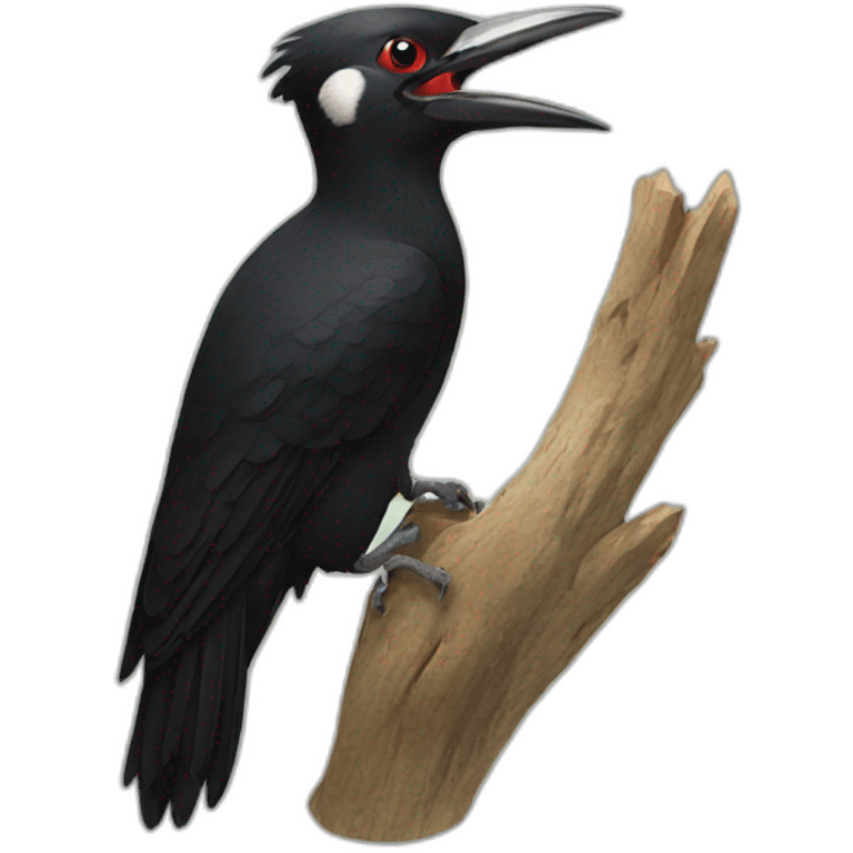 Black woodpecker emoji