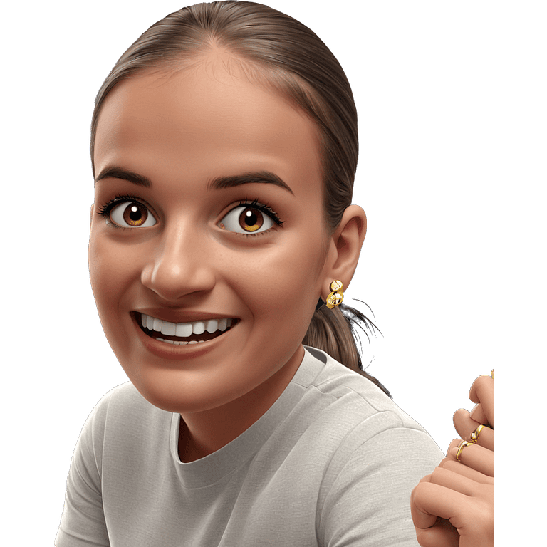 realistic girl with earrings emoji