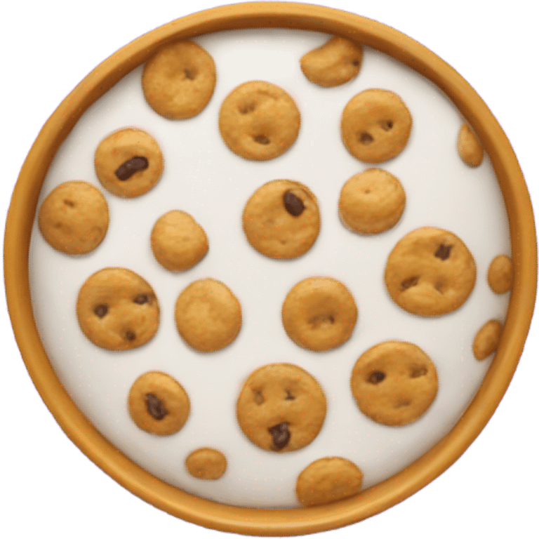 Cereal with cookies emoji