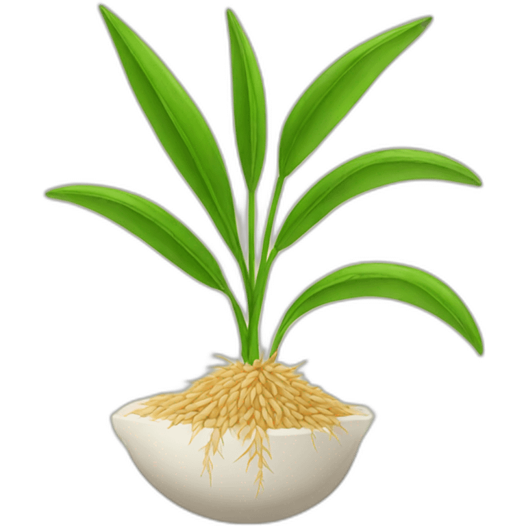 rice plant and root emoji