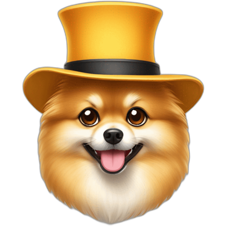 pomeranian in the hat emoji