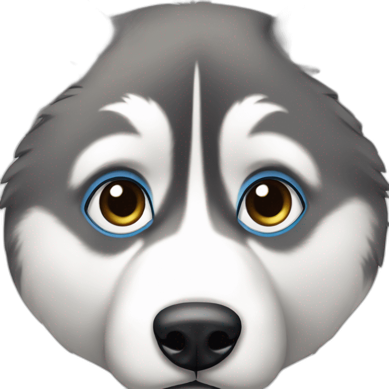 Husky avec les yeux bleu emoji