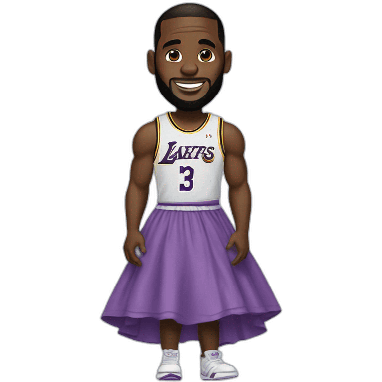 Lebron james wearing a dress emoji