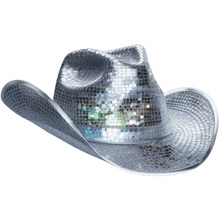 Disco ball cowboy hat emoji