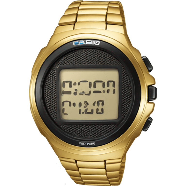 17:10 casio gold watch emoji