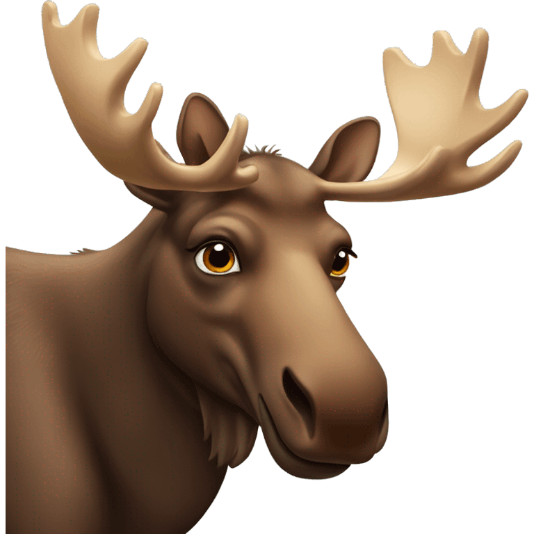 Moose with a birthmark on forehead emoji