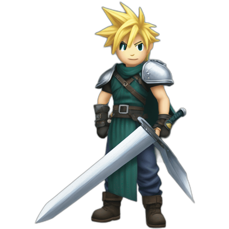 cloud strife with buster sword emoji