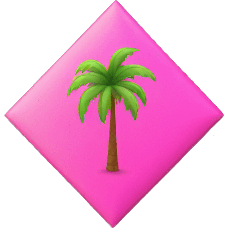 palm tree inside pink rhombus emoji