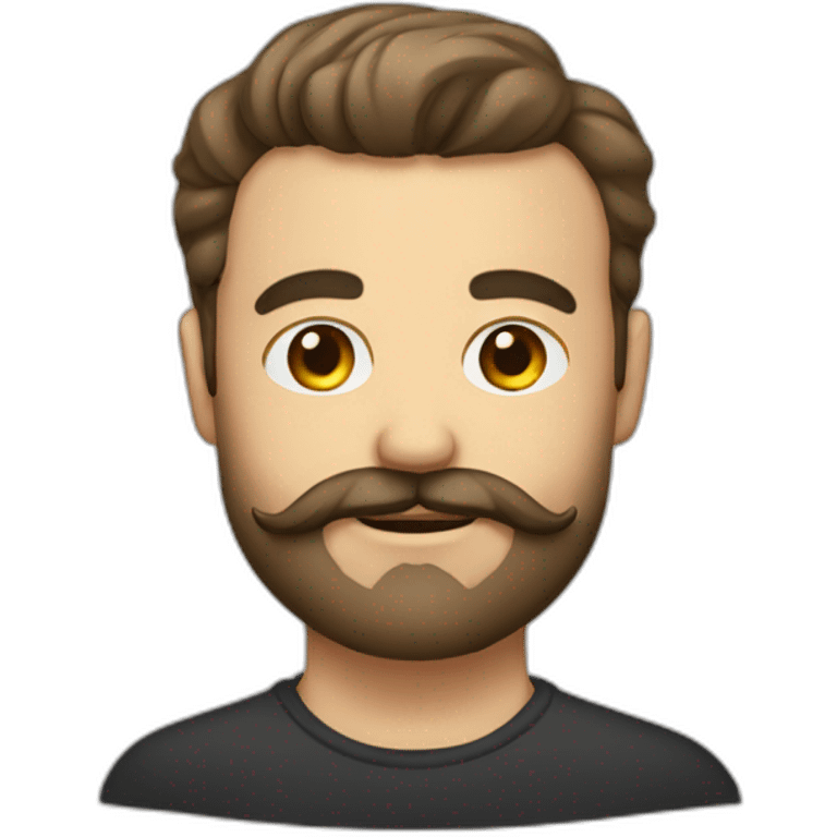 homme moustache et barbe emoji