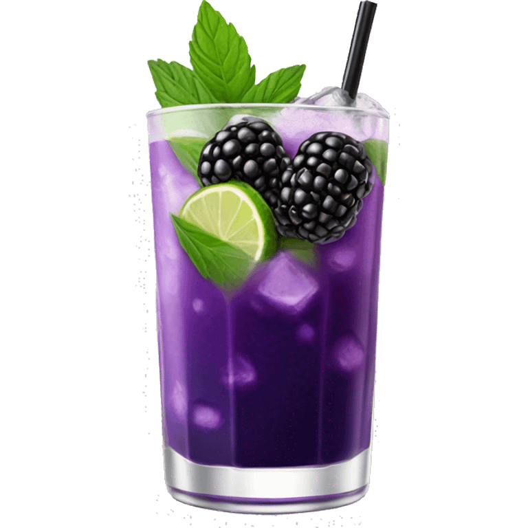 Blackberry purple mojito emoji