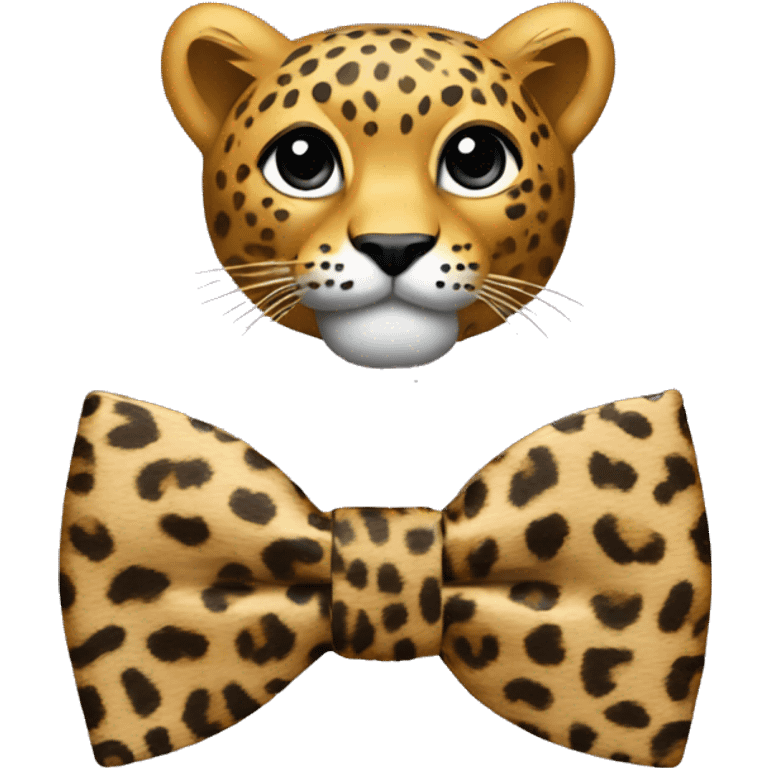 Bowtie with leopard print  emoji