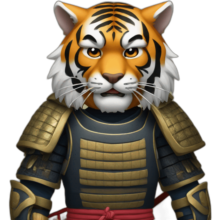 Tiger samurai emoji