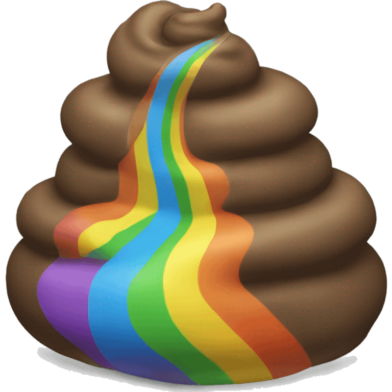 Rainbow poop  emoji