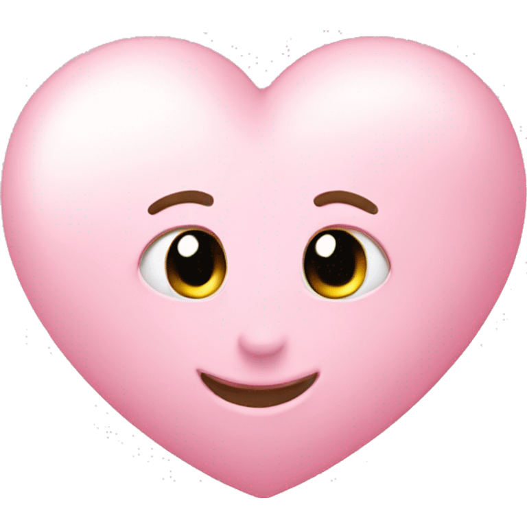 light pink heart with face emoji