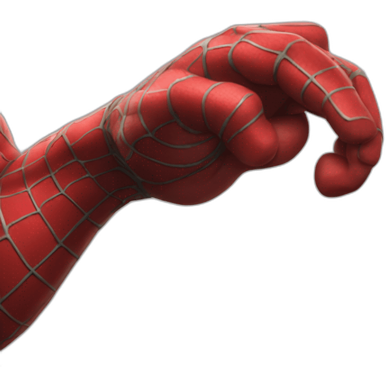 Muscular spiderman hand emoji