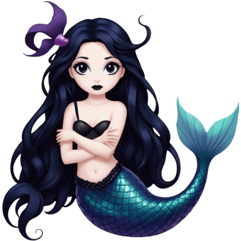 goth mermaid girl emoji