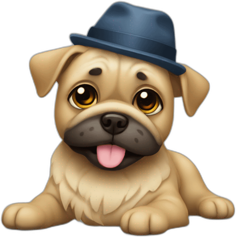 mops with hat emoji