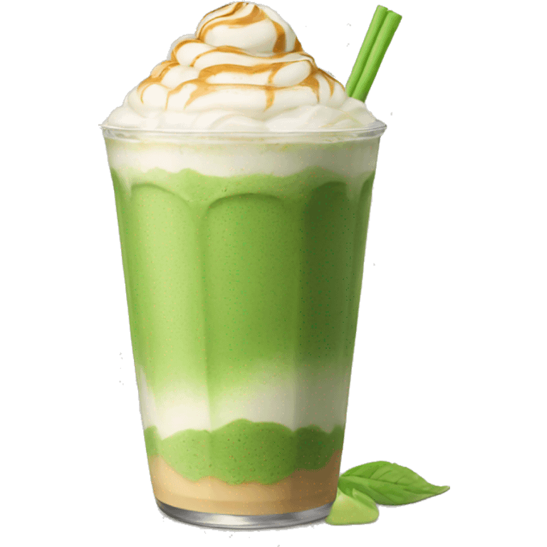 Ice latte matcha  emoji