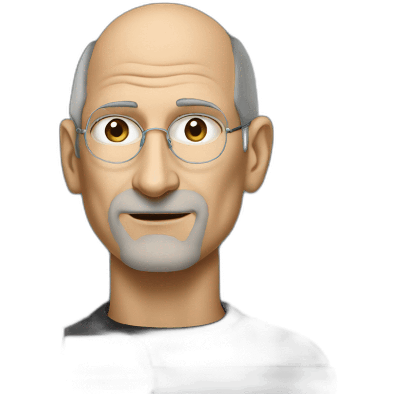 Realistic Steve Jobs on a windows computer  emoji