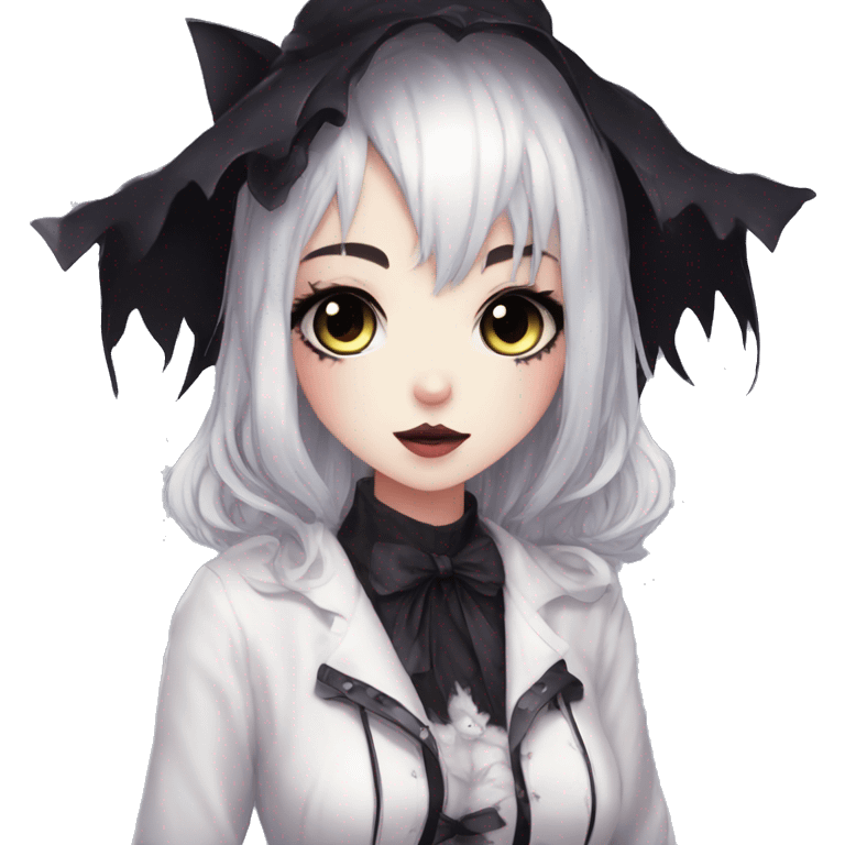 Edgy Kawaii Cute Cool Beautiful Elegant Pretty Anime Gothic Catgirl emoji