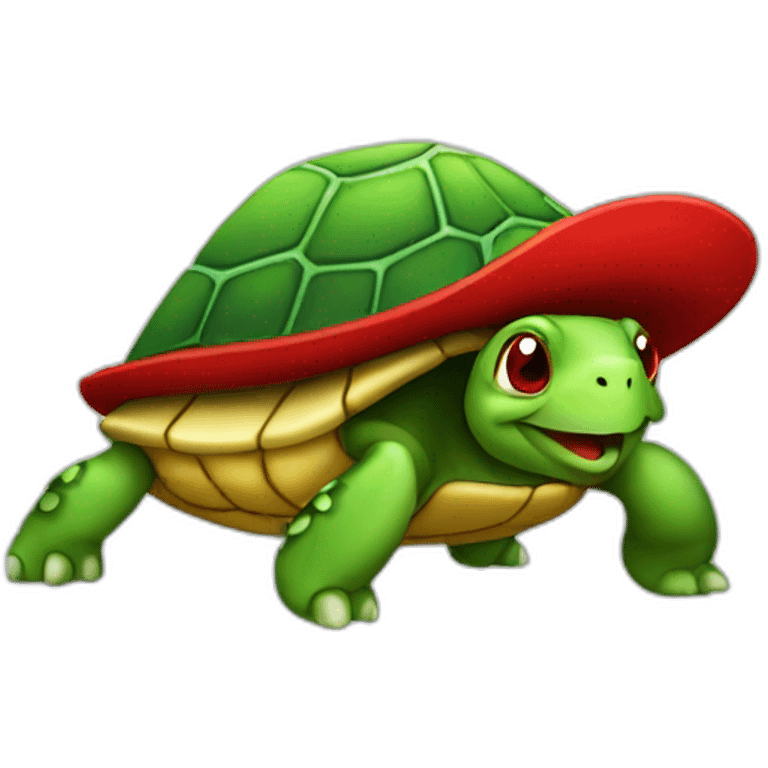 Turtle with red hat  emoji