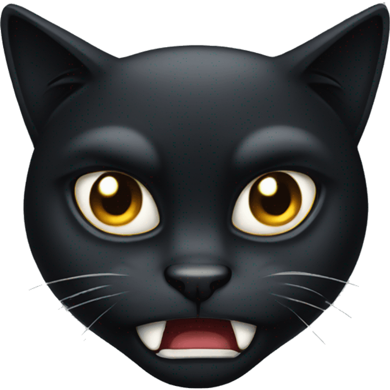 angry black cat emoji