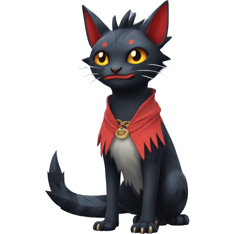  Kawaii Edgy Cool Beautiful Nargacuga-Litten full body emoji