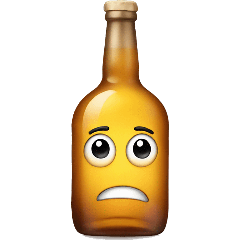 alcohol with face emoji