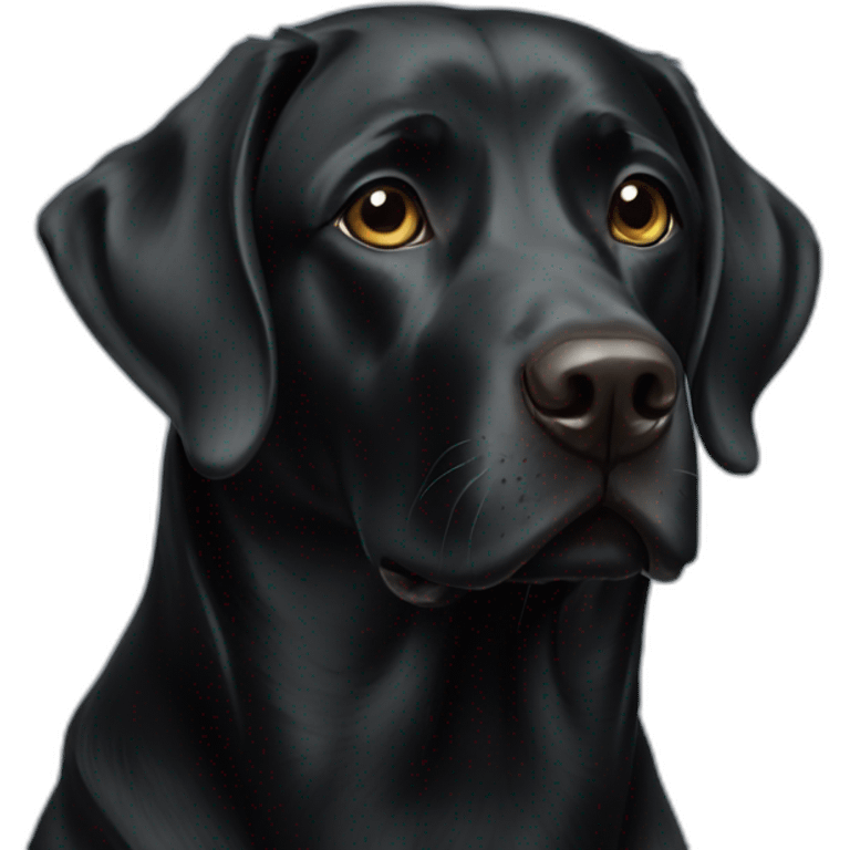 black labrador portrait emoji