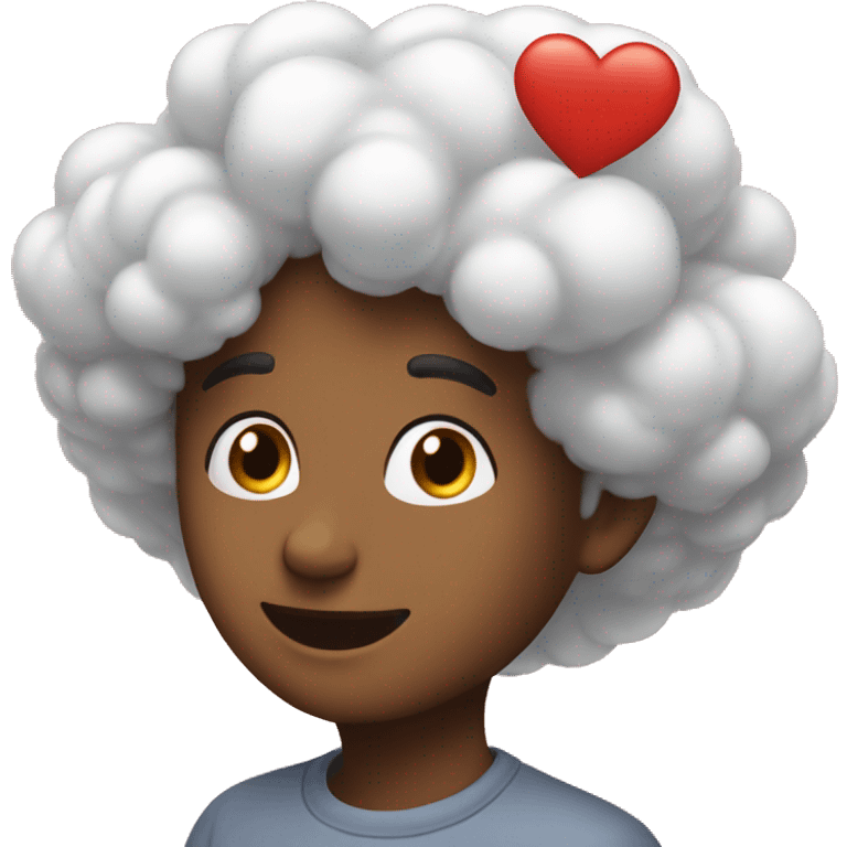 a cloud of love emoji