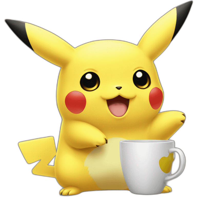 Pikachu saying goodmorning  emoji