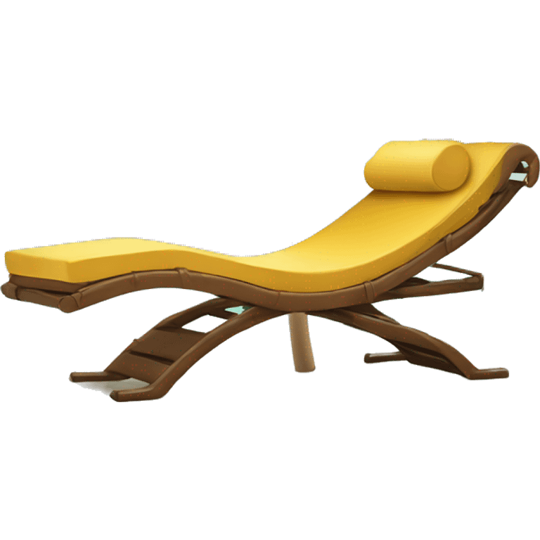 Chaise longue with palm tree emoji