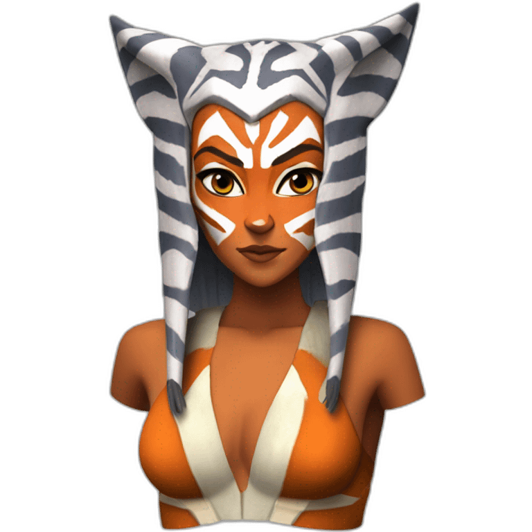 Sexy Ahsoka Tano (portrait, front facing) bikini (small horns) (clone wars season 7) emoji