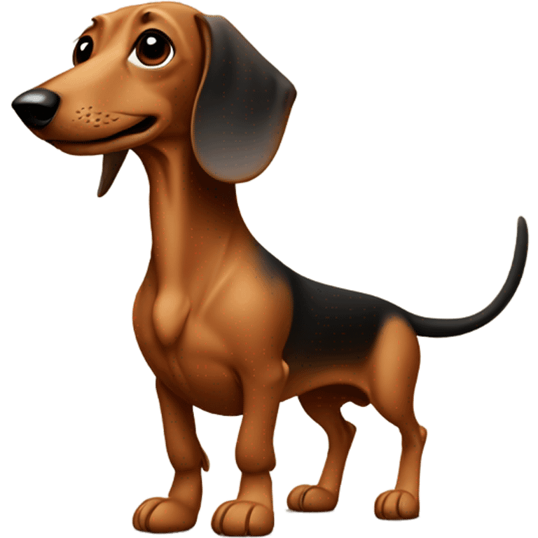 A tall weiner dog  emoji