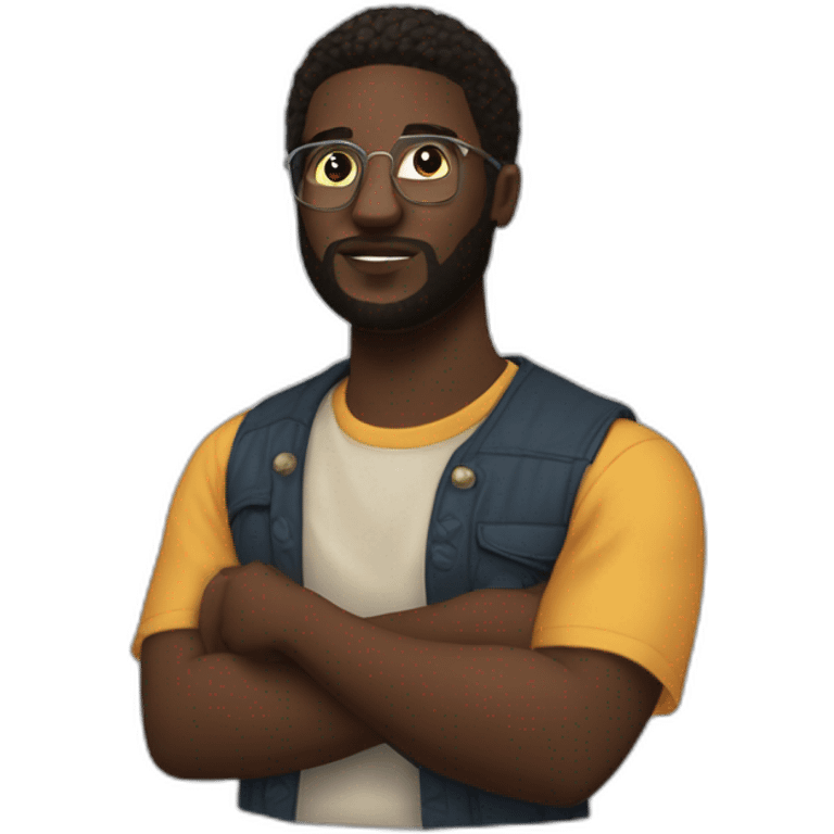 Damso fesant le signe V de la main  emoji