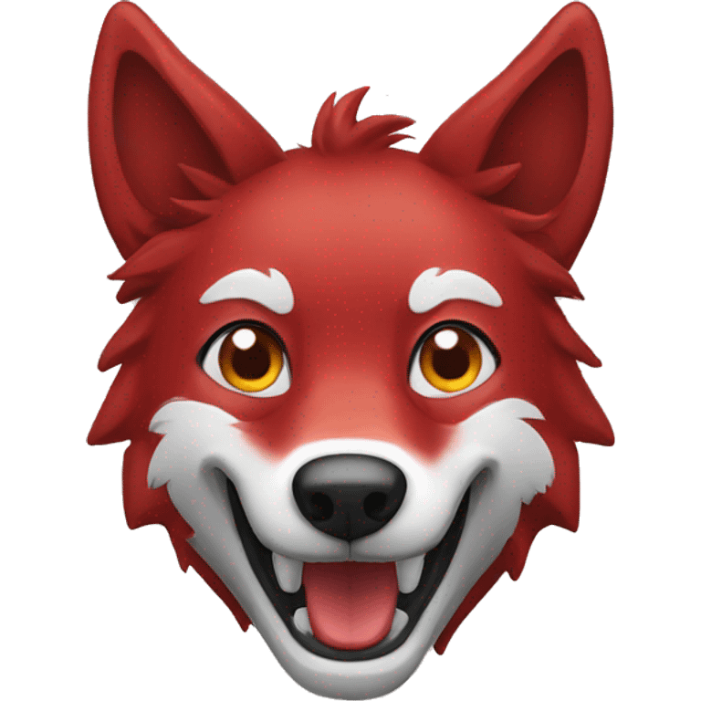  red Happy Wolf emoji