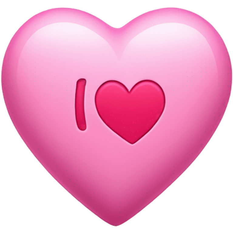 Heart pink  with text I love you emoji