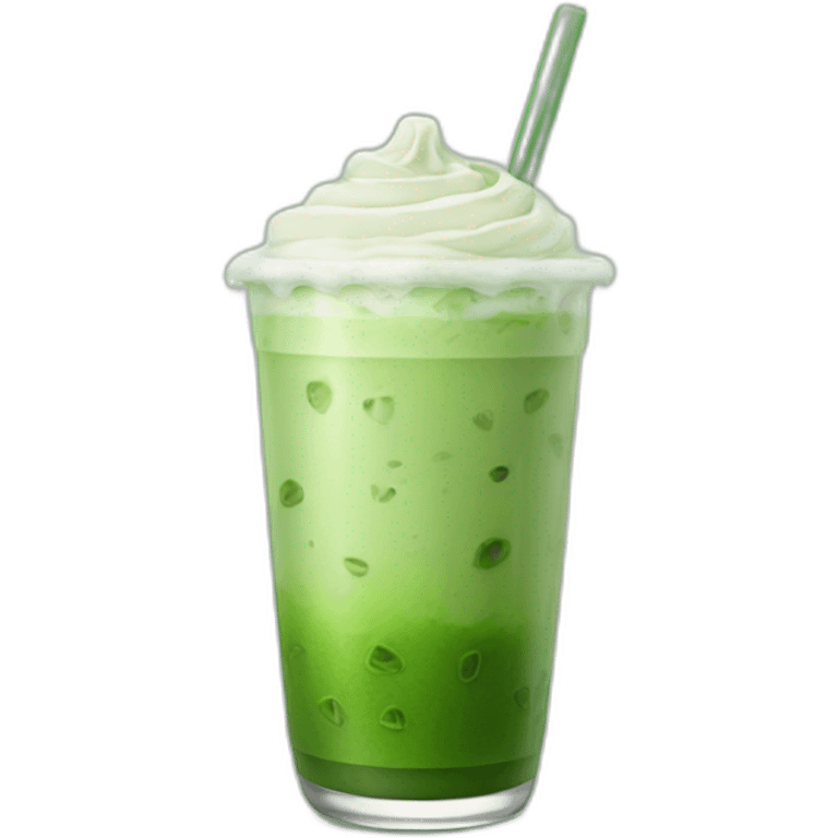 Iced matcha latte emoji