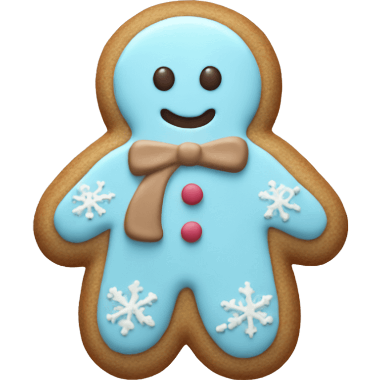 pastel blue gingerbread cookie  emoji