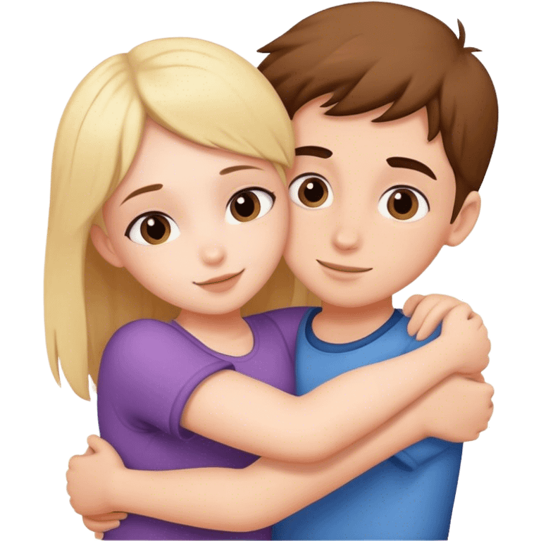 girl hugging boy emoji