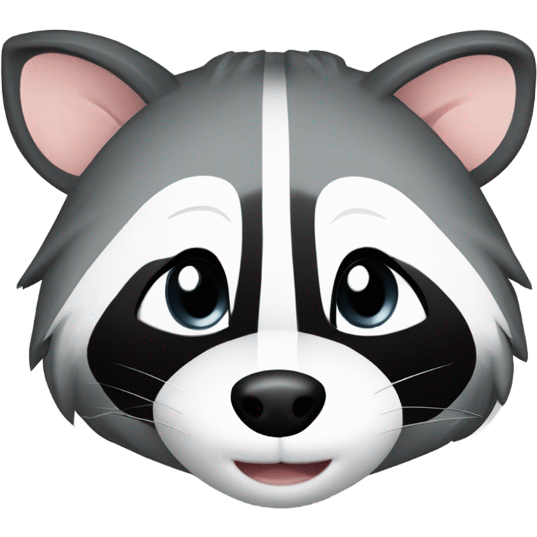 Raccoon, opossum and skunk sitting together emoji