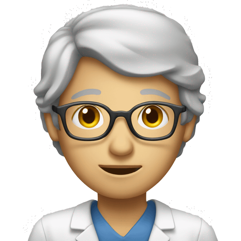 psychologist speaking to a patient emoji