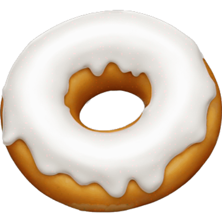 White Donut with hair on it emoji