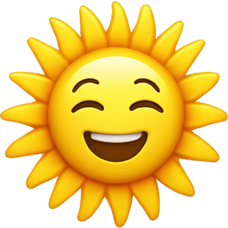 A happy sun emoji emoji