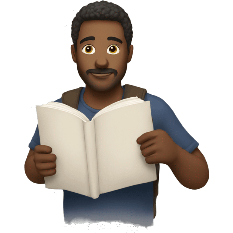 men with book emoji