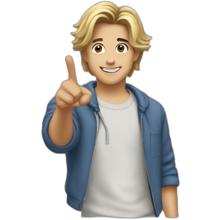 Cole sprouse saying hi  emoji